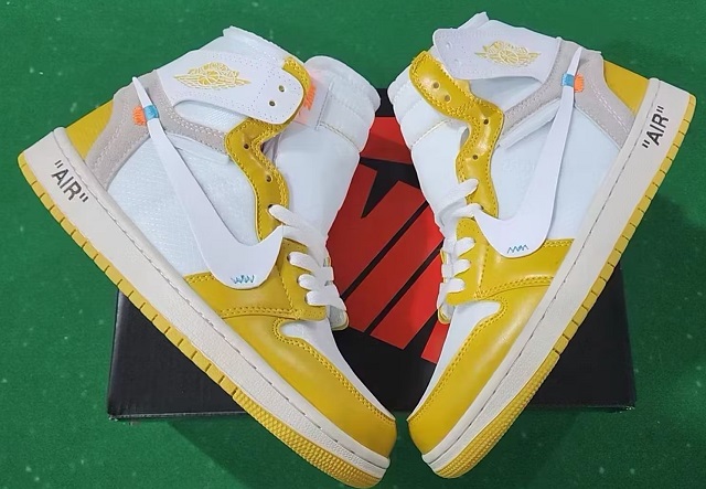 Air Jordan Retro 1 Grade AAA Off-White Yellow